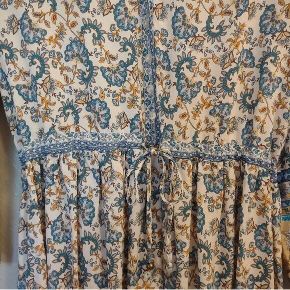 NorthStyle V-neck Drawstring Waisted Peasant Tunic Top/Dress Size Medium - Picture 7 of 13